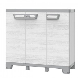 Armadio CAB102B sequoia - 3 ante - 102 x 39 x 93,5 cm - plastica - grigio - Terry