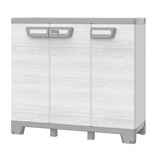 Armadio CAB102B sequoia - 3 ante - 102 x 39 x 93,5 cm - plastica - grigio - Terry Armadio CAB102B sequoia - 3 ante - 102 x 39 x 93,5 cm - plastica - grigio - Terry