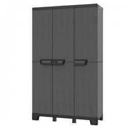 Armadio CAB102A ardesia - 3 ante - 102 x 39 x 172 cm - plastica - nero - Terry