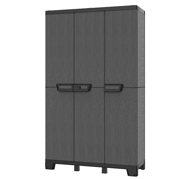 Armadio CAB102A ardesia - 3 ante - 102 x 39 x 172 cm - plastica - nero - Terry Armadio CAB102A ardesia - 3 ante - 102 x 39 x 172 cm - plastica - nero - Terry