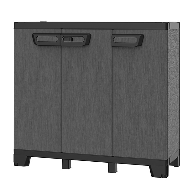 Armadio CAB102B ardesia - 3 ante - 102 x 39 x 93,5 cm - plastica - nero - Terry Armadio CAB102B ardesia - 3 ante - 102 x 39 x 93,5 cm - plastica - nero - Terry