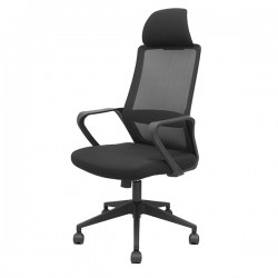 Poltrona direzionale Pro534 - con braccioli  e poggiatesta fissi - tessuto - nero - Piqueras y Crespo