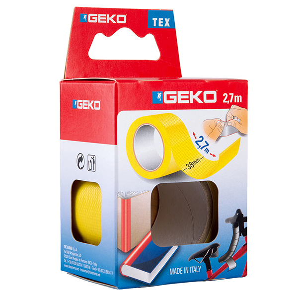 Nastro adesivo telato Tex - 38 mm x 2,7 m - giallo - Geko Nastro adesivo telato Tex - 38 mm x 2,7 m - giallo - Geko