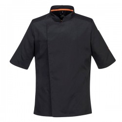 Giacca cuoco MeshAir Pro - maniche corte - taglia M - nero - Portwest