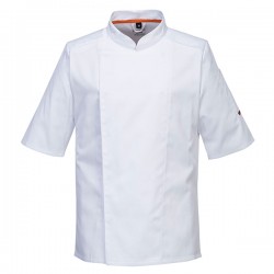 Giacca cuoco MeshAir Pro - maniche corte - taglia L - bianco - Portwest