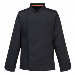 Giacca cuoco MeshAir Pro - maniche lunghe - taglia L - nero - Portwest