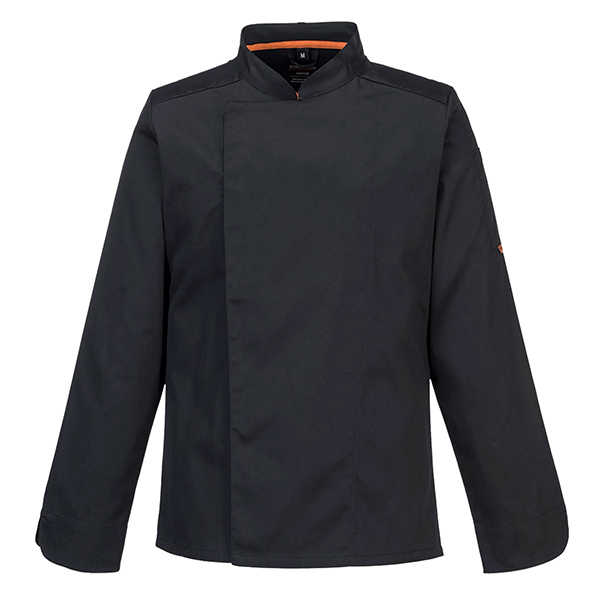 Giacca cuoco MeshAir Pro - maniche lunghe - taglia XL - nero - Portwest Giacca cuoco MeshAir Pro - maniche lunghe - taglia XL - nero - Portwest