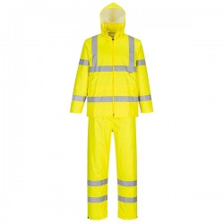 Completo antipioggia HiVi - ripiegabile - impermeabile - XL - giallo fluo - Portwest