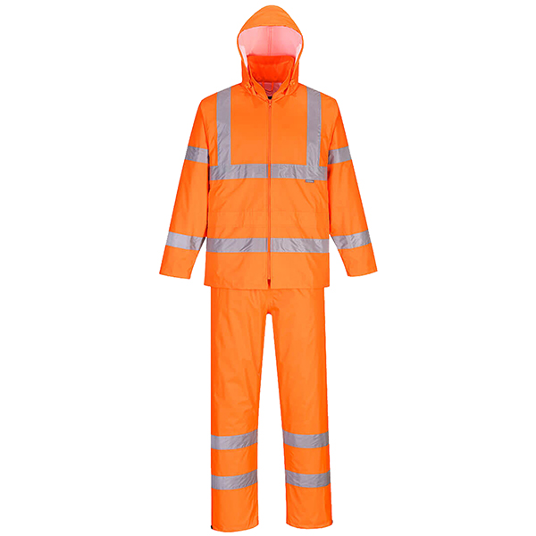 Completo antipioggia HiVi - ripiegabile - impermeabile - L - arancione fluo - Portwest Completo antipioggia HiVi - ripiegabile - impermeabile - L - arancione fluo - Portwest