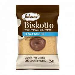 Biscotti farciti linea Biskotti -  cioccolato - monoporzione da 55 gr - Falcone