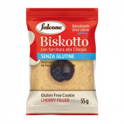 Biscotti farciti linea Biskotti -  ciliegia - monoporzione da 55 gr - Falcone