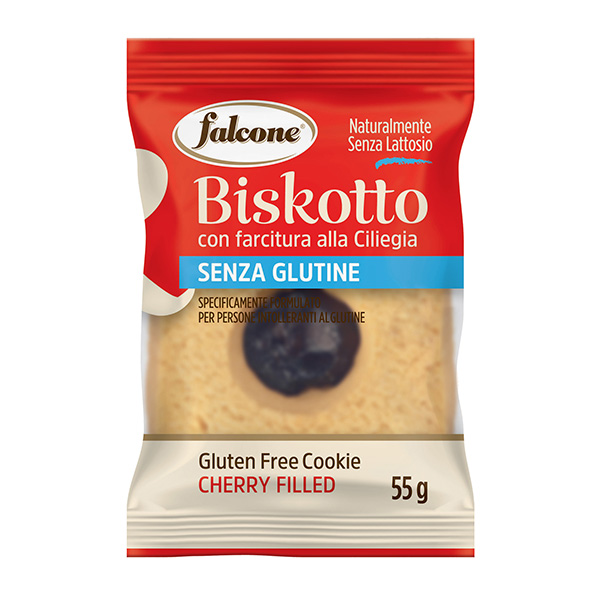 Biscotti farciti linea Biskotti - ciliegia - monoporzione da 55 gr - Falcone Biscotti farciti linea Biskotti - ciliegia - monoporzione da 55 gr - Falcone