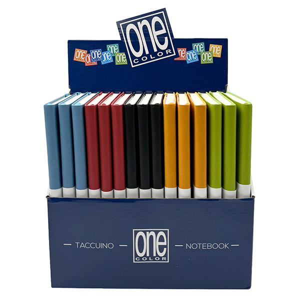 Taccuini One Color - A5 - rigata - 96 fogli - 70 gr - Blasetti - display 15 pezzi Taccuini One Color - A5 - rigata - 96 fogli - 70 gr - Blasetti - display 15 pezzi