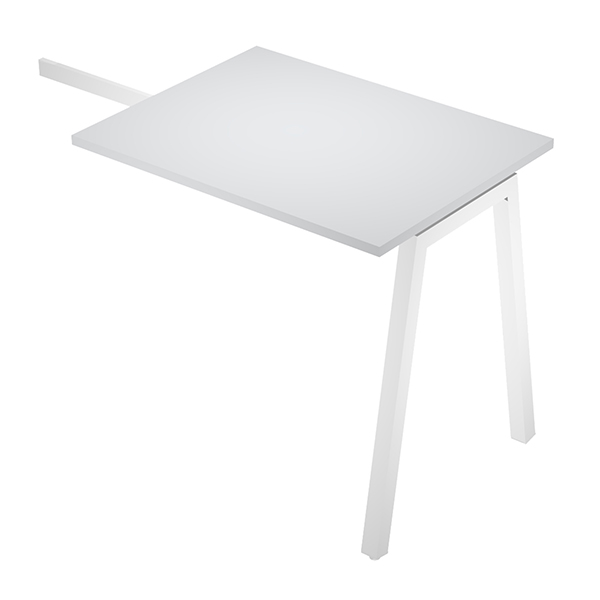 Allungo reversibile dx/sx Easy - 80x60cm - gamba inclinata - bianco