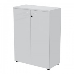 Armadio modulare - a 2 ante medio - 90 x 44 x 123 cm - grigio