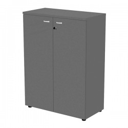 Armadio modulare - a 2 ante medio - 90 x 44 x 123 cm - antracite