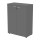 Armadio modulare - a 2 ante medio - 90 x 44 x 123 cm - antracite