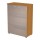 Armadio modulare - a 2 ante vetro - 90 x 44 x 123 cm - noce chiaro
