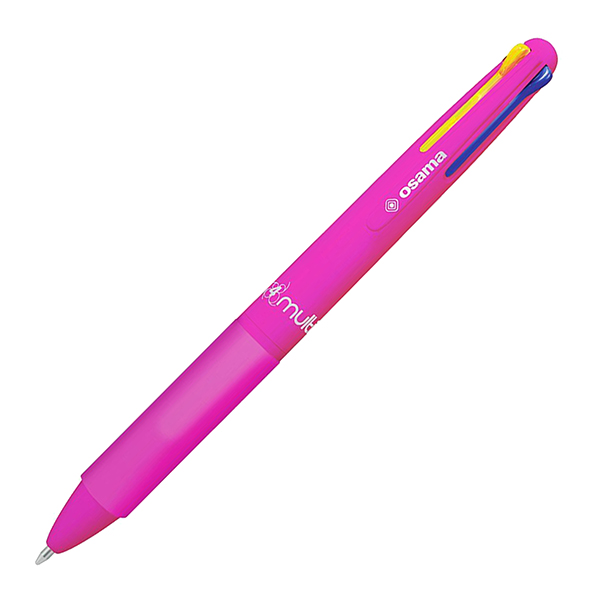 Penna a sfera 4 Multi Chrome - punta 1,00 mm - 4 colori - fucsia neon - Osama Penna a sfera 4 Multi Chrome - punta 1,00 mm - 4 colori - fucsia neon - Osama