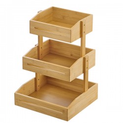 Espositore buffet - 3 piani - bamboo naturale - H 41cm - Leone