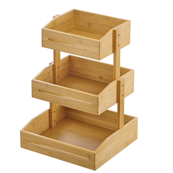 Espositore buffet - 3 piani - bamboo naturale - H 41cm - Leone Espositore buffet - 3 piani - bamboo naturale - H 41cm - Leone