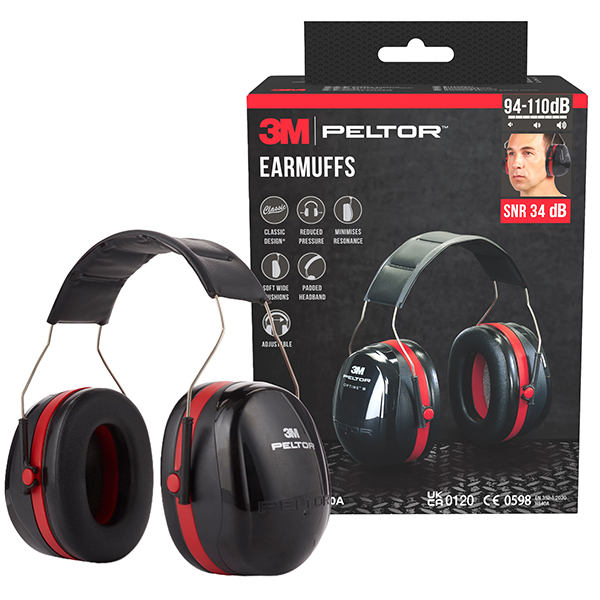 Cuffia protettiva Peltor Optime III - SNR 35 dB - nero/rosso - 3M Cuffia protettiva Peltor Optime III - SNR 35 dB - nero/rosso - 3M