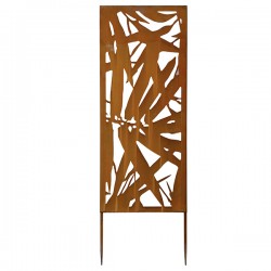 Pannello decorativo - acciaio - 30 x 90 cm - corten - Verdemax