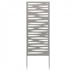 Pannello decorativo - metallo - 30 x 90 cm - grigio - Verdemax