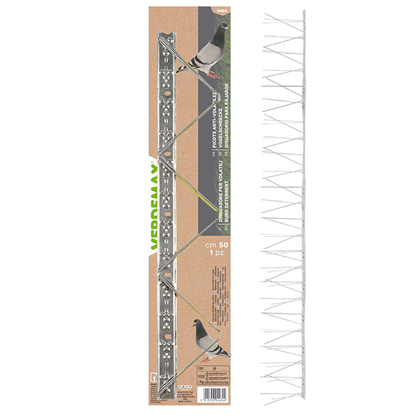 Dissuasore per volatili - acciaio - 50 cm - 36 punte - Verdemax