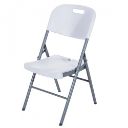 Sedia Slimmy - pieghevole - 43 x 44 x 79 cm - bianco - Verdelook