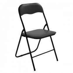 Sedia Slimmy - pieghevole - 43 x 44 x 79 cm - nero - Verdelook