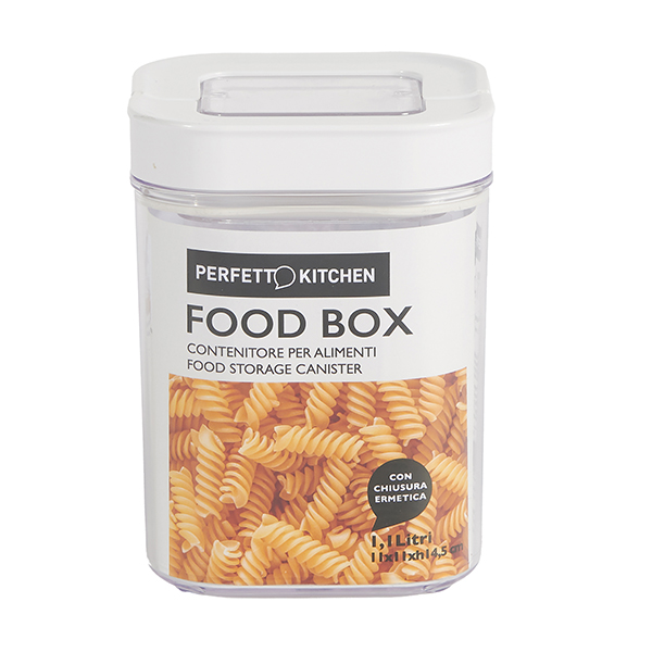 Contenitore alimentare Foodbox - 110 x 110 x 145 mm - 1,1 litri - ABS - Perfetto Contenitore alimentare Foodbox - 110 x 110 x 145 mm - 1,1 litri - ABS - Perfetto