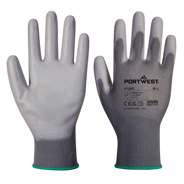 Guanti A120 - palmo in PU - XL - grigio - Portwest Guanti A120 - palmo in PU - XL - grigio - Portwest