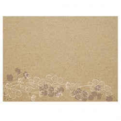 Tovaglietta monouso Floral - 30 x 40 cm - carta - avana - Pro Nappe - conf. 400 pezzi