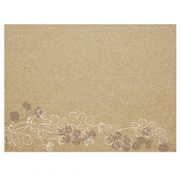 Tovaglietta monouso Floral - 30 x 40 cm - carta - avana - Pro Nappe - conf. 400 pezzi