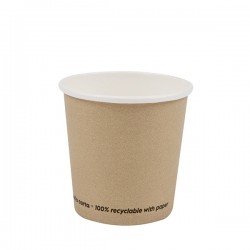 Bicchiere caffè - carta - 75 ml - avana - Signor Bio - conf. 50 pezzi