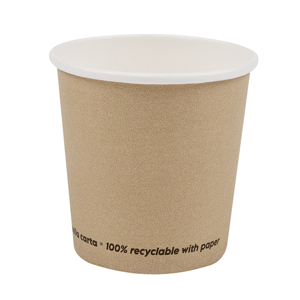 Bicchiere caffè - carta - 100 ml - avana - Signor Bio - conf. 50 pezzi Bicchiere caffè - carta - 100 ml - avana - Signor Bio - conf. 50 pezzi