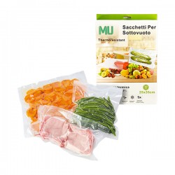 Sacchetto per sottovuoto - termoresistenti - 25 x 35 cm - Mulin - conf. 30 pezzi
