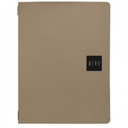 Porta menù Talk - 3 inserti doppi inclusi - A4 - 24,3 x 31,6 cm - beige - Stilcasa