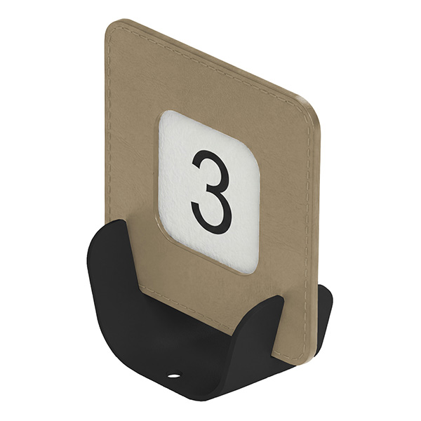 Segnaposto Talk porta QR code - 10 x 4 x 11,5 cm - beige - Stilcasa Segnaposto Talk porta QR code - 10 x 4 x 11,5 cm - beige - Stilcasa