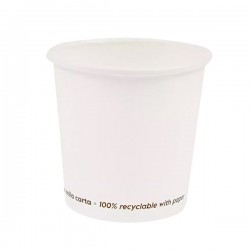 Bicchiere caffè - carta - 75 ml - bianco - Signor Bio - conf. 50 pezzi