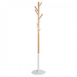 Appendiabiti - Ø35,5 x H175 cm - legno - bianco - Alba
