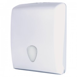 Dispenser asciugamani piegati Stileco - 13 x 27,7 x 37 cm - 600 fogli - ABS - bianco - Medial International