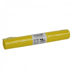 Sacco rifiuti - immondizia PCR - 72 x 110 cm - 110 L - 30 gr - giallo -Bio Extrusion - conf. 10 pezzi