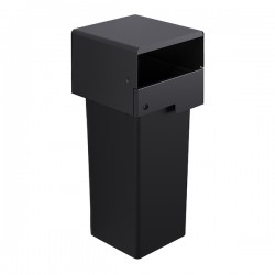 Portarifiuti MODULA - murale - coperto - con contenitore - 41,5 x 41,5 x 107,5 cm - 73 L - antracite - Stilcasa