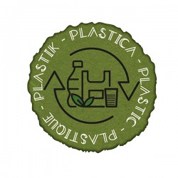 Etichetta in vinile raccolta differenziata Stik - plastica - autoadesiva - 10,5 x 10,5 cm - PVC - verde - Medial International