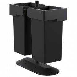 Portarifiuti MODULA - da terra - con contenitore - doppio - 41,5 x 91 x 97,5 cm - 73+73 L - antracite - Stilcasa