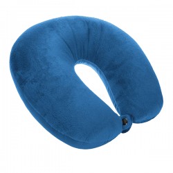 Cuscino da viaggio Explora - 30 x 29 x 12 cm - memory foam - azzurro - Lebez