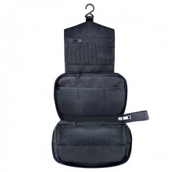 Beauty case appendibile Explora - 52 x 22 cm aperto - tessuto - nero - Lebez