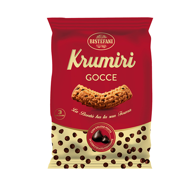 Krumiri con gocce di cioccolato - Bistefani - monoporzione con 3 biscotti da 27 gr Krumiri con gocce di cioccolato - Bistefani - monoporzione con 3 biscotti da 27 gr